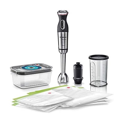 Batidora de mano Bosch MaxoMixx con envasador al vacío y accesorios Cover