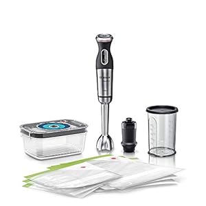 Bosch Batidora de mano, Acero Inoxidable, Kit Envasado Vacío