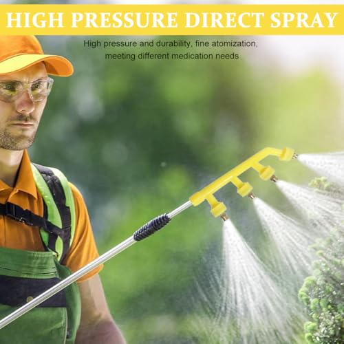 Image of HASTHIP Garden Sprayer Nozzle Multi-Porous Spray Pump Outdoor Water for Plants High-Pressure Multi Head for Garden Grass 2PCS