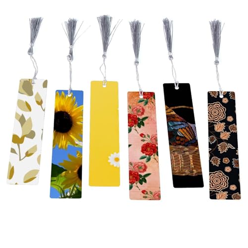 Marque-pages de qualité supérieure motif tournesol et pompon élégant