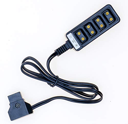 PROtastic® D-Tap P-Tap naar 4 Manier Splitter Adapter Connector Compatibel met Anton/Sony V-mount Broadcast Pro Camera Batterij