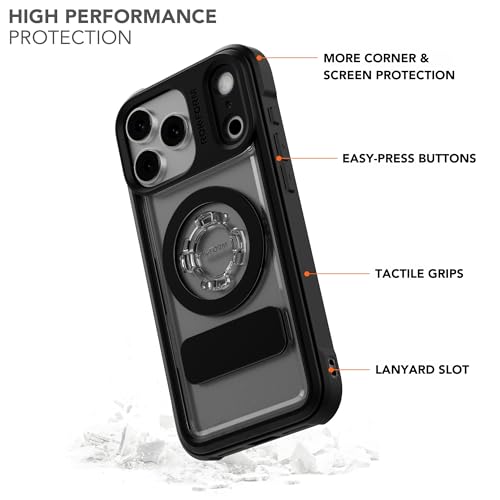 Coque compatible iPhone 17 Pro Max Rokform Crystal transparente magnétique