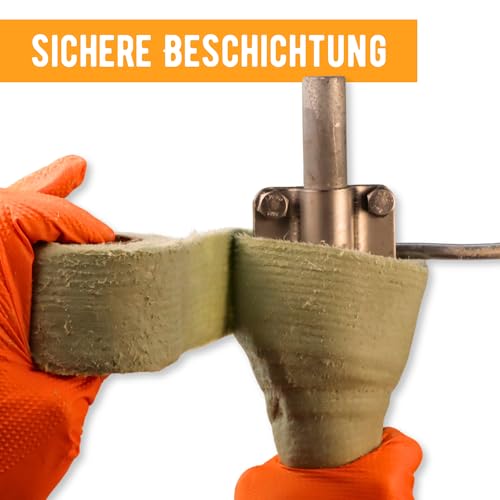 HausHeld® Korrosionsschutzbinde 50mm x 3m I Isolierband I für Erdungsverbinder, Blitzschutzgriff, Tiefenerder, Stahlrohr, Erdungsband I Rostschutz I Erdband
