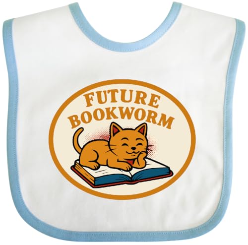 inktastic Future Bookworm Reading Cat Baby Bib