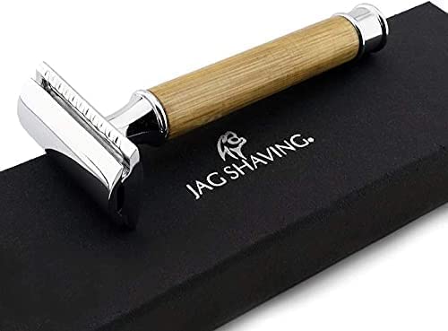 Jag Rasierer für Damen und Herren nachhaltiger Nassrasierer mit Bambusgriff zweischneidiger Rasierer mit elegantem Etui - Image 3