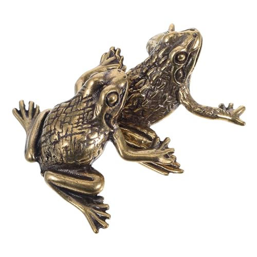 INOOMP Frosch Und Krötenornament Stabile Tierskulpturen Aus Messing Dekoratives Für Büro Und Wohnzimmer