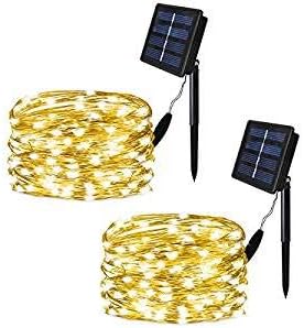 Solar Lights Outdoor String 201 Led Copper Wire Solar Fairy Lights Outdoor Decoration Twinkle Lighting String Lights for Outdoor Garden Holiday,White