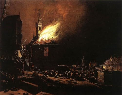 Affiche l'explosion du Delft pour habiller un grand mur blanc de salon