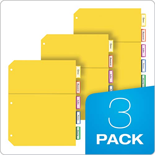 Oxford Plastic 2 Pocket Binder Dividers, 5 Tab 1/5 Cut, Letter Size, 3 Sets - image 7