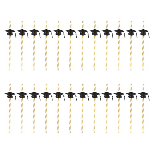 Pitillos de papel graduación 24pcs colores surtidos miniatura 1