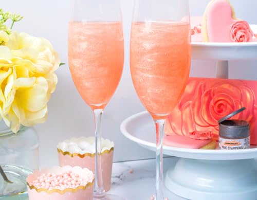 Rose Gold Edible Glitter for Drinks, Cocktails, Cake Decorating, Strawberries, Chocolates & More | No Taste | 4g | 100% Food-Safe | Kosher, Vegan, Gluten & Nut Free | DiamonDust by The Sugar Art