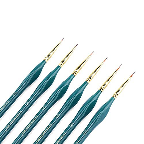 Transon Detail Thin Paint Brush Set 6Pcs For Model Minature Craft And Art Painting #TOP6
