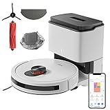 ROIDMI EVE CC Saugroboter mit Wischfunktion, 4000Pa Laser Navigation Staubsauger Roboter, 2.5L Automatischem Schmutzbehälter Kehren Saugen Wischen 2 in 1 Saugroboter