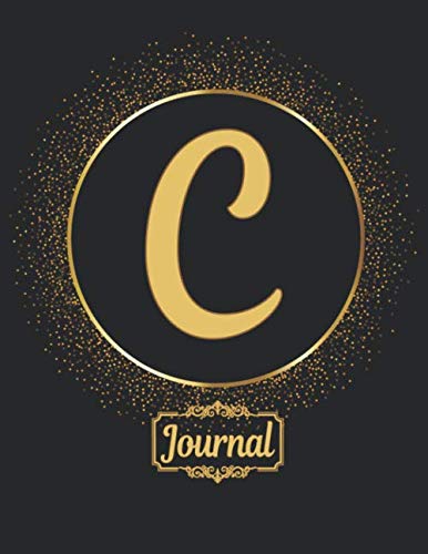 Classic C Monogram Initial letter C Diary Journal Notebooks gifts for Girls, Boys, Women & Men who like the color gold, Writing & Note Taking - 120 ... Book, Journal or Diary - Size 8.5 x 11 inch