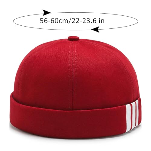 Image of Dome Brimless Hats for Women Men Beanie Docker Cap Sailor Skull Cap