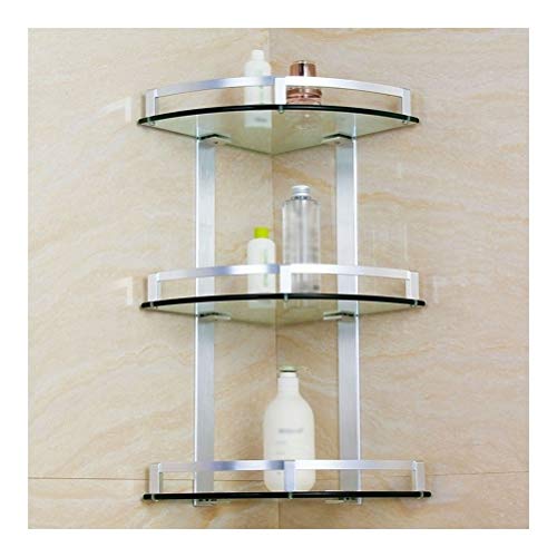 zwj Shower Caddy Shelf Stainless Steel Bathroom Corner Glass Shelf Cosmetics Shelves with Rail Shower Rack Wall Mounted 3 Tiers xindekaishiTC1004 (Size : 200mm) zwj Shower Caddy Shelf Stainless Steel Bathroom Corner Glass Shelf Cosmetics Shelves with Rail Shower Rack Wall Mounted 3 Tiers xindekaishiTC1004 (Size : 200mm)