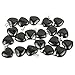 LE SKY 20 Pcs natural stone pendants heart shape healing black agate stone charms for jewelry making