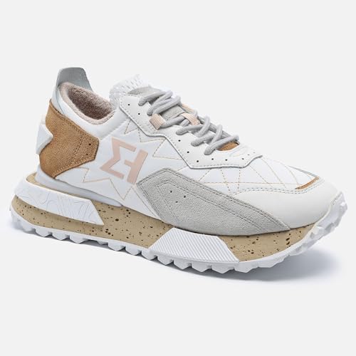 Image of The NSJ600 is a Sneaker with a Very Graphic Design, Made of Leather, Premium Suede and Nylon its Vintage Sporty Finish fit Every Outfit.