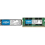 Crucial P2 CT500P2SSD8 500GB Internes SSD, Bis zu 2400MB/s (3D NAND, NVMe, PCIe, M.2) 1er Pack & RAM CT8G4SFRA266 8GB DDR4 2666MHz CL19 Laptop Arbeitsspeicher