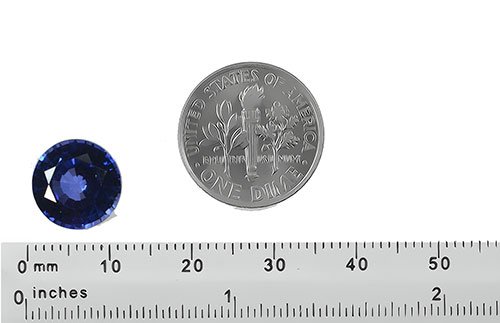 Blue Synthetic Sapphire Loose Unset Gemstone Round 11Mm Lab (1) #TOP1