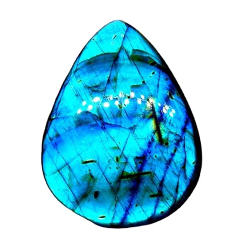 Labradorite naturelle poire de 83mm pour façonner un collier artisanal unique