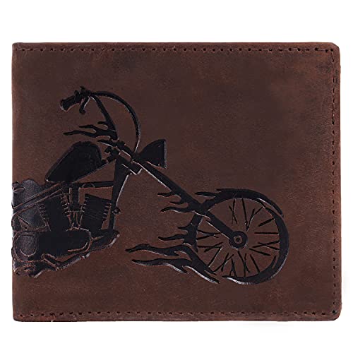 LONDON ALLEY Biker Vintage Brown Men's Leather Wallet 2 41liLZql 2S