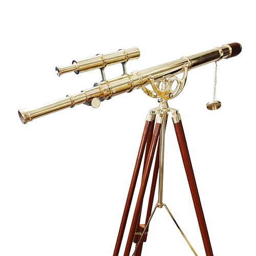 Amazon.co.jp: ヴィンテージ真鍮望遠鏡航海光沢真鍮仕上げ最新ダブル
