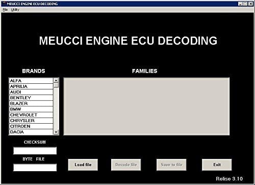 Meucci Engine ECU Decoding 3.1 SoftWare