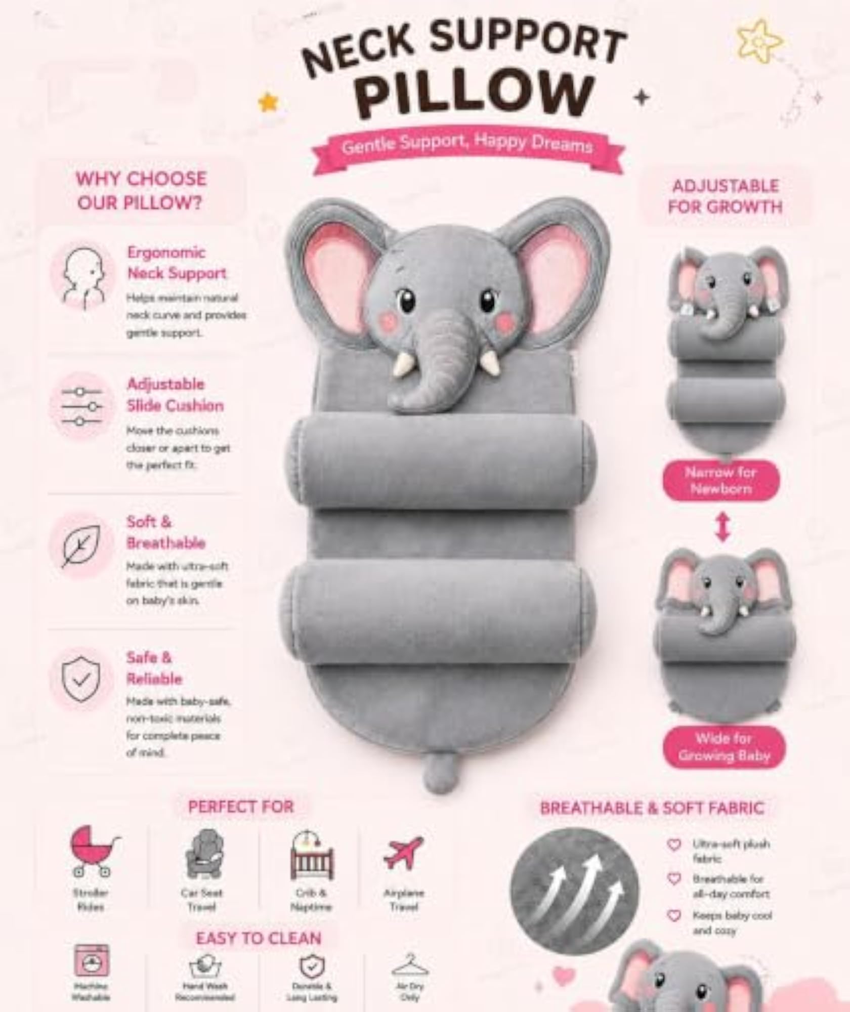 Baby Support Cushion for Supervised Awake Time