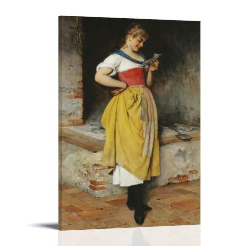 Impression sur toile Eugen Bracht Good News tableau paysage décoration murale maison