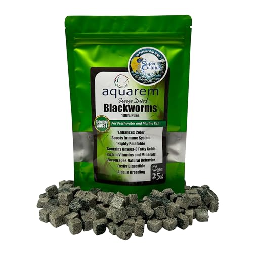 Premium Grade Freeze Dried California Blackworms with Spirulina Boost - High-Protein, All Natural...