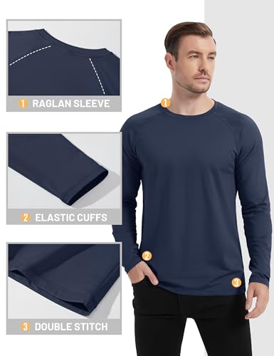 TACVASEN Men's Thermal Shirt Long Sleeve Fleece Lined Base Layer Lightweight Athletic Undershirt Winter Tops Workout4