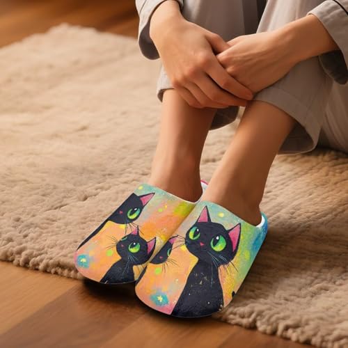 Women Men Fuzzy Plush Warm Cozy Slippers Washable Reusable Indoor House Slippers3