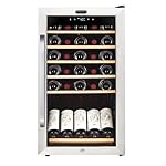 Whynter FWC-341TS 34 Bottle Freestanding Stainless Steel Wine Refrigerator with Display Shelf and Digital Control, Gray
