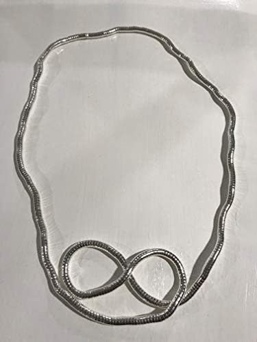 Bendable Necklace By Snake Twist Silver Skinny 5mm