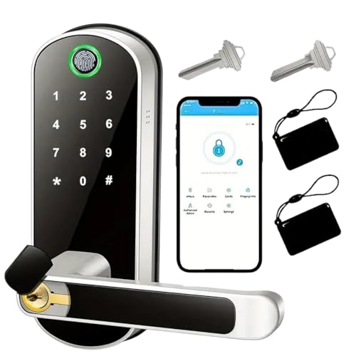 ���o�[�n���h���� �X�}�[�g�w��h�A���b�N �w��F�� �J�[�h�L�[ �L�[�z���_�[ USB�ً}�d�� �u���[�g�D�[�X �f�W�^���p�X���[�h IC �L�[ �݊��� �ƒ�p �I�t�B�X (Tongtong Lock �w��F�؃o�[�W���� - �V���o�[)