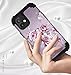 Hocase iPhone 11 Case, Heavy Duty Shockproof Protection Hard Plastic+Silicone Rubber Bumper Hybrid Protective Phone Case with Floral Design for iPhone 11 (6.1-inch Display) 2019 - Light Purple Flowers