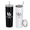 Qtencas Mr and Mrs EST 2022 Gifts for Lovers Couples Wife Husband in Wedding Engagement Anniversary, 20 oz Stainless…