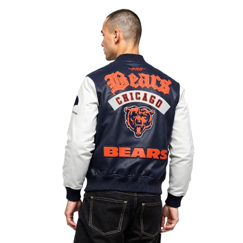 Pro Standard Mens NFL Chicago Bears Best of Jacket Midnight Navy/White 3XL - Image 3