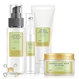 Collagen Skincare Set For Teen Girls, Anti Wrinkle & Repair Face Skin Care Gift Set With Face Cleanser, Serum, Face Cream, Eye Cream, 4 PCS Peptides Facial Kit Travel Size For Women.