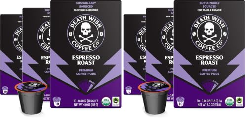 Death Wish Coffee, Espresso Roast Pods (30 Count) (Pack of 2)