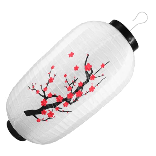 POPETPOP Lámpara Japonesa Colgante para Restaurante Linterna de Flor de Ciruelo Decoración Exterior E Interior Accesorio para Puerta 25X48 Cm para Alojamientos y Balnearios