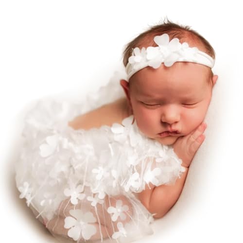 Image of Newborn Photography Props: Lace Romper, Princess Dress & Posing Outfit for Girls