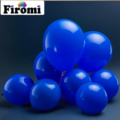 Image of Firomi Royal Blue Balloons 18-inch 12 Pack Large Thicken (with 1 Ribbon)