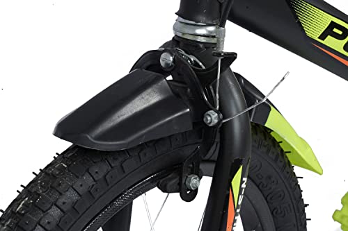 Image of NORMAN JR, Designed in Scandinavia EU Kids Bike Bicycle for Toddlers and Kids 16 Inch Fully Adjustable with Back Seat & Support for Boys and Girls Cycle for 5 to 8 Years, Leaf Green