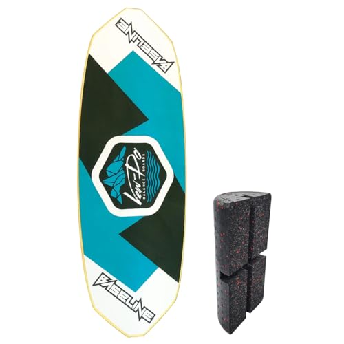 VEW-DO Wakesurf Baseline Shuv Balance Board Trainer with Foam Teeter - Full 360 Degrees - Improve Wakeboarding Skills - On/Off Season Conditioning