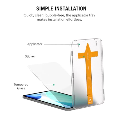 Image of DailyObjects Sheath Screen Protector with Applicator Tray For iPad 11th Gen 2025 | 9H Toughened Glass Screen Protector with HD Quality