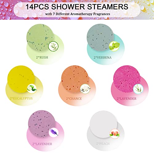 PickMora 14PCS Shower Steamers Aromatherapy with 7 Scents, Bath Bombs with Essential Oils for Relaxation, Shower Bombs Shower Tablets Gift Sets for Women and Men in Mother's Day, Anniversaries - Image 3