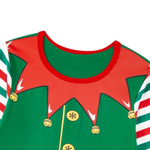 Family Matching Pajamas Sets Merry Christmas ELF Print Xmas Holiday Sleepwear Outfits Pjs4