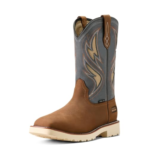 Ariat Men's Activator VentTEK Steel Toe Work Boot, Alamo Brown/Stone Grey, 10.5 Wide